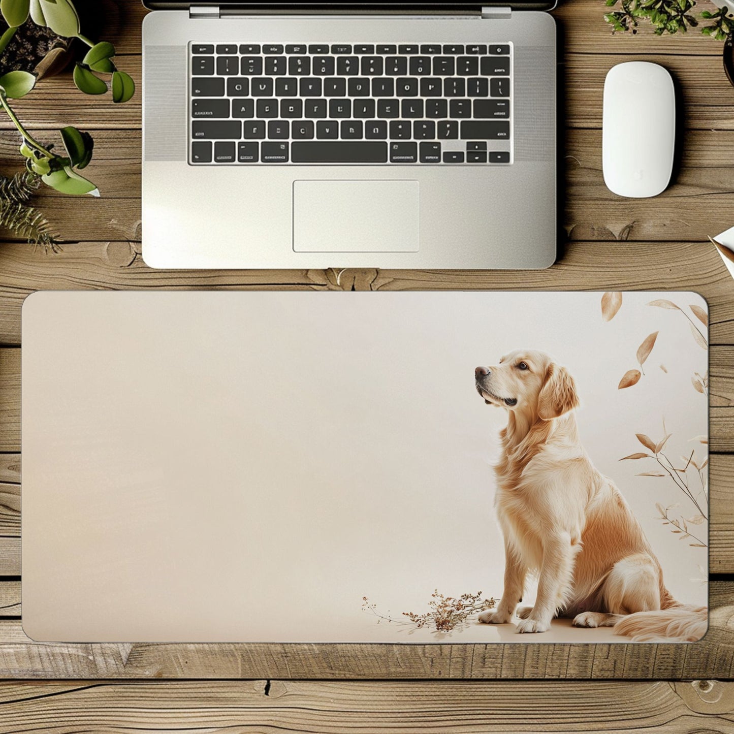 Golden Retriever Desk Mat, Mouse Pad, Gaming Mat