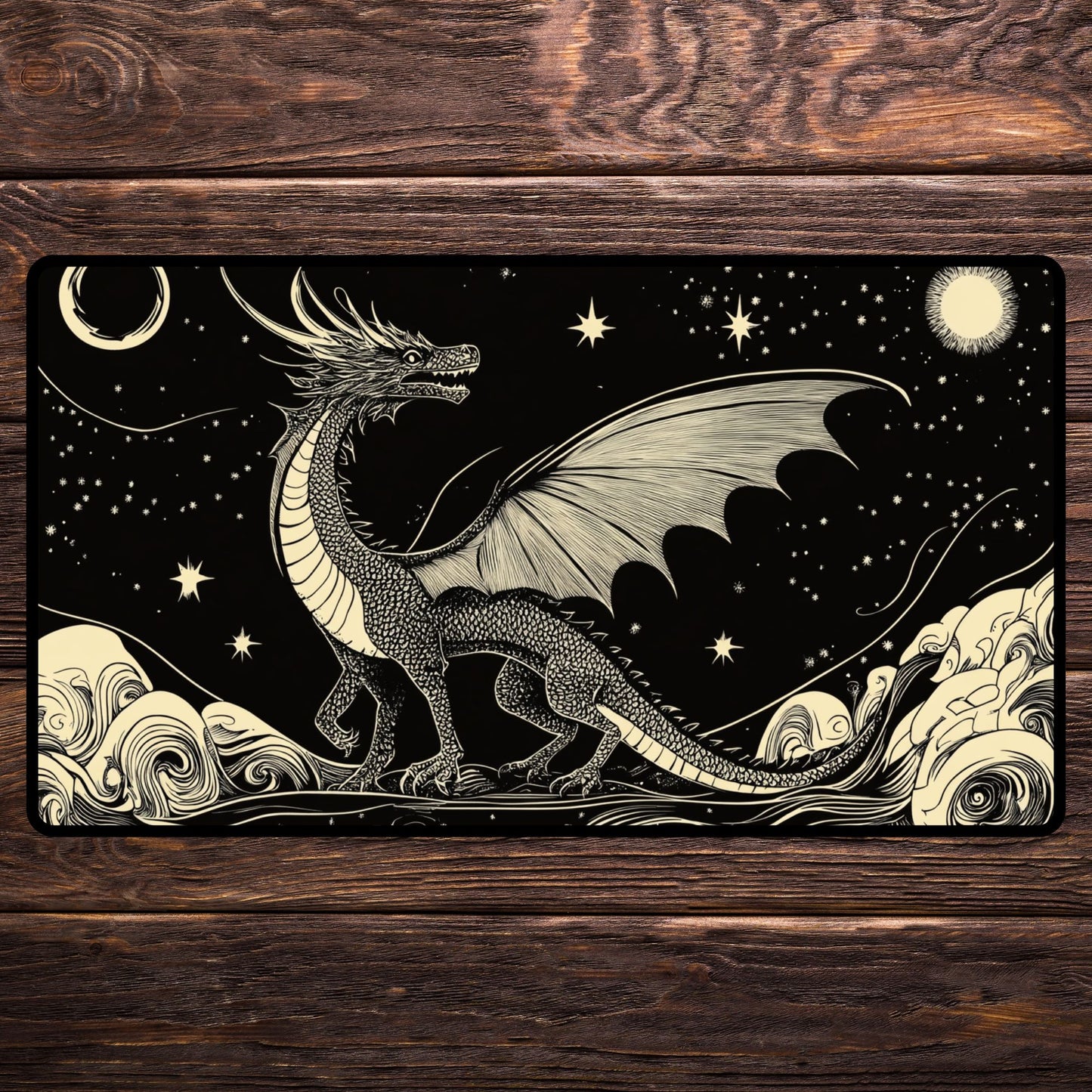 Celestial Dragon Desk Mat, Mouse Pad, Gaming Mat