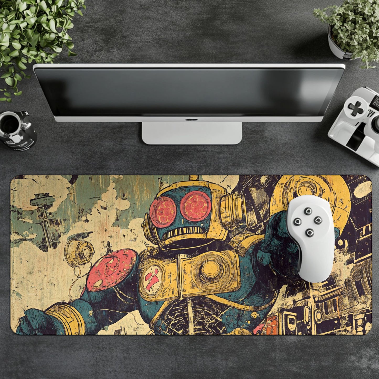 Comic Book Art Desk Mat, Mouse Pad, Gaming Mat