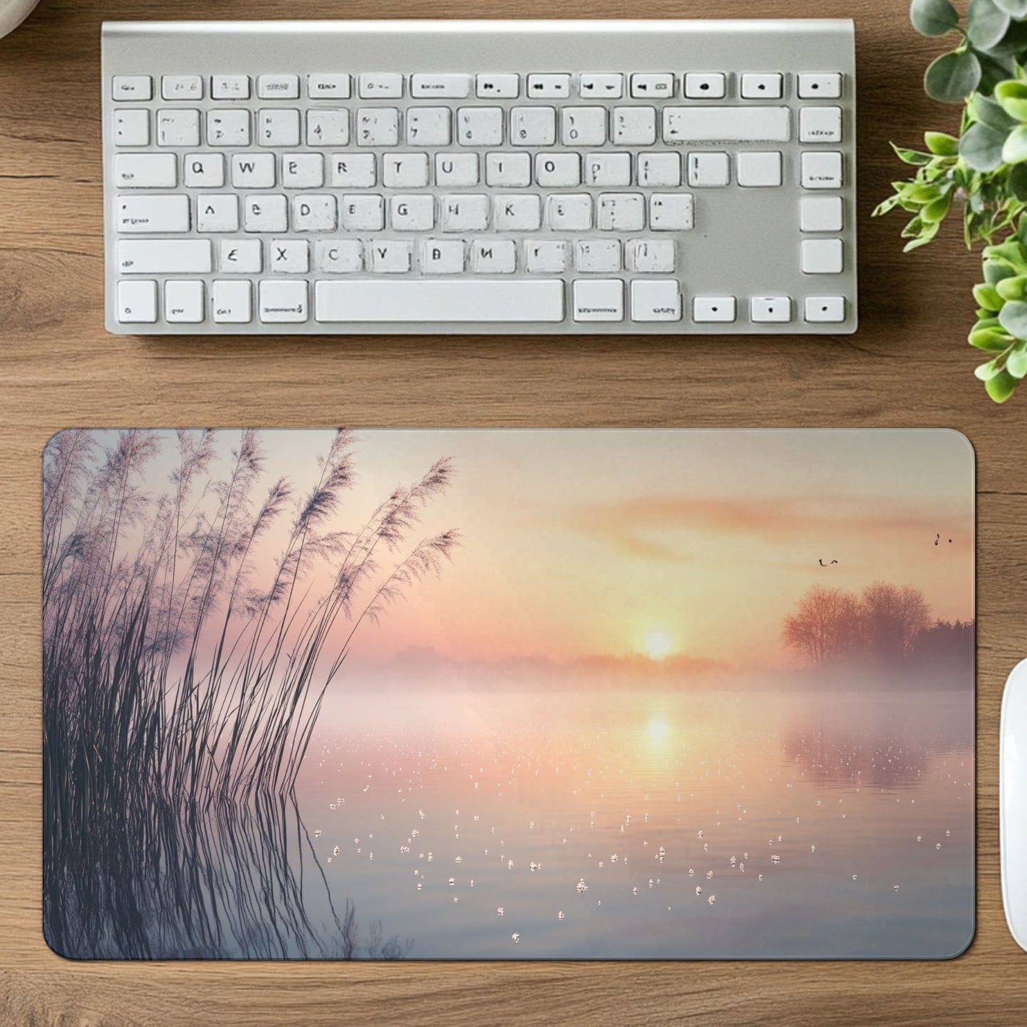 Sunrise on the Lake Desk Mat, Mouse Pad, Gaming Playmat