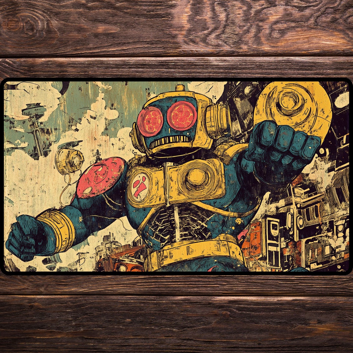 Comic Book Art Desk Mat, Mouse Pad, Gaming Mat