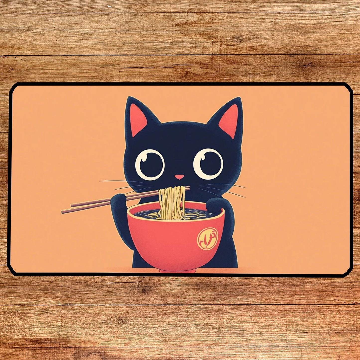 Kawaii Ramen Cat Desk Mat, Mouse Pad, Gaming Playmat