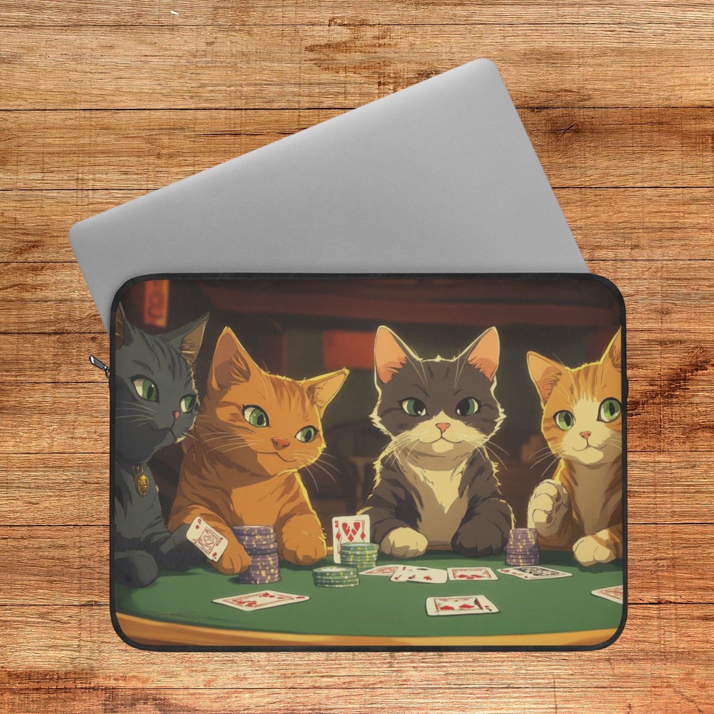 Cats Playing Poker Laptop and Tablet Sleeve / Bag / Case