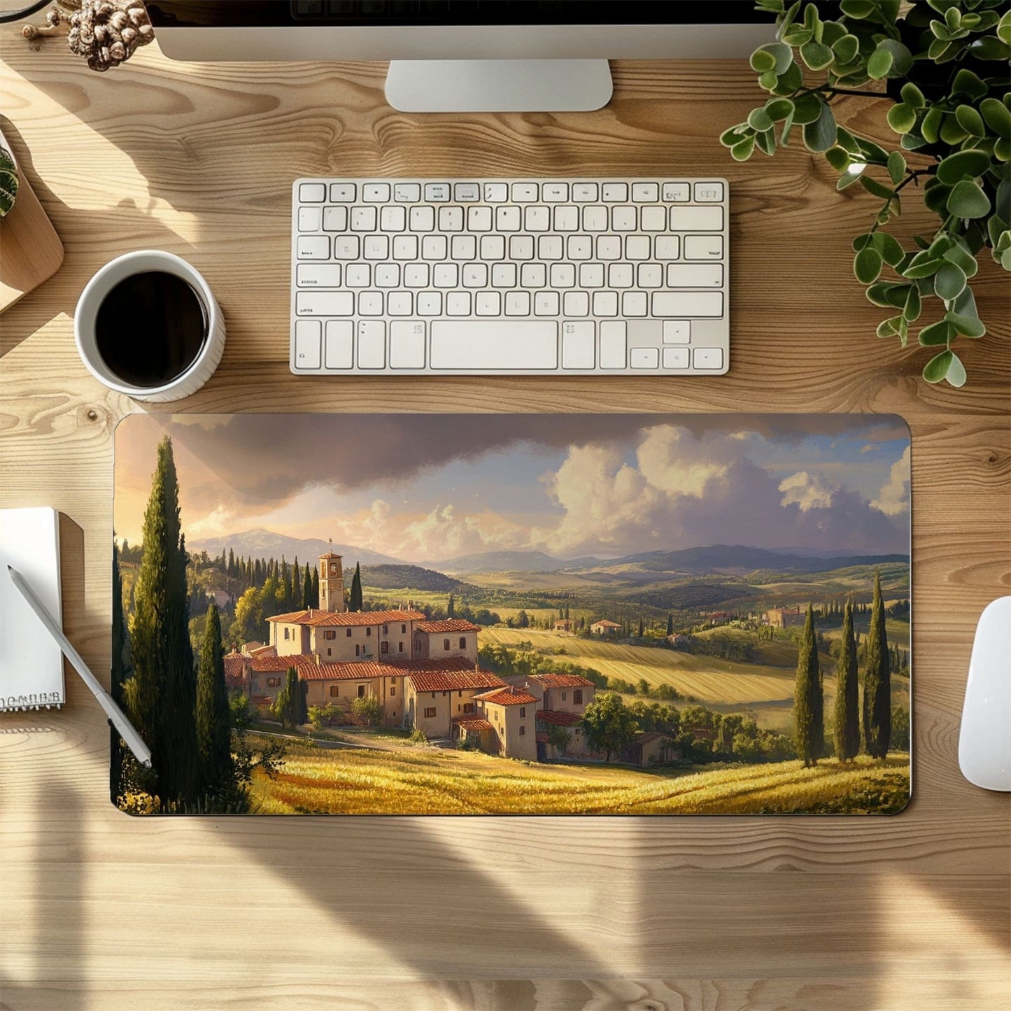 Tuscan Landscape Desk Mat, Mouse Pad, Gaming Playmat