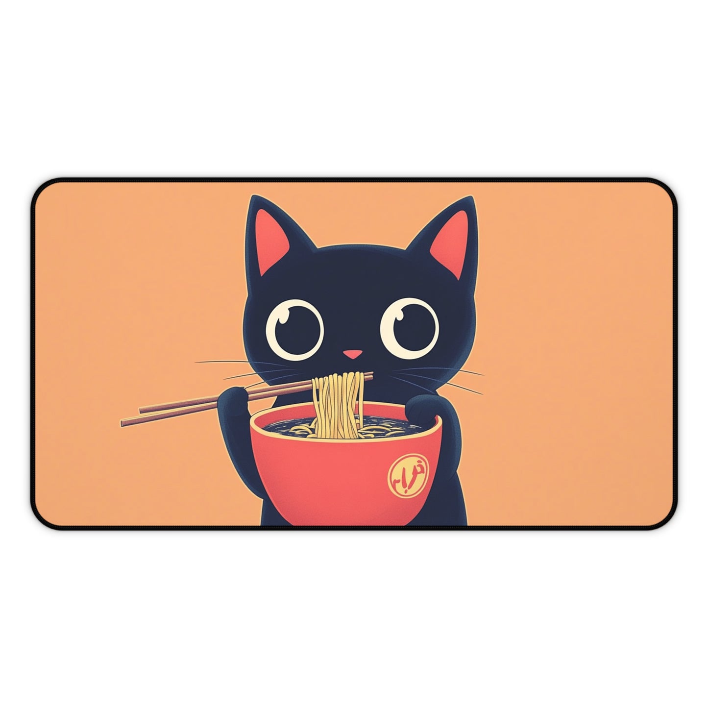 Kawaii Ramen Cat Desk Mat, Mouse Pad, Gaming Playmat