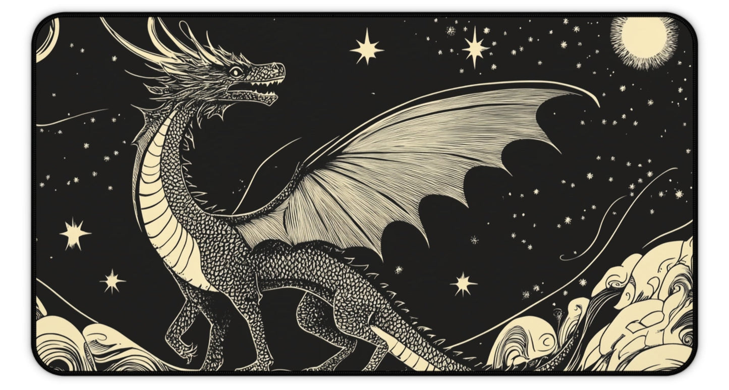 Celestial Dragon Desk Mat, Mouse Pad, Gaming Mat