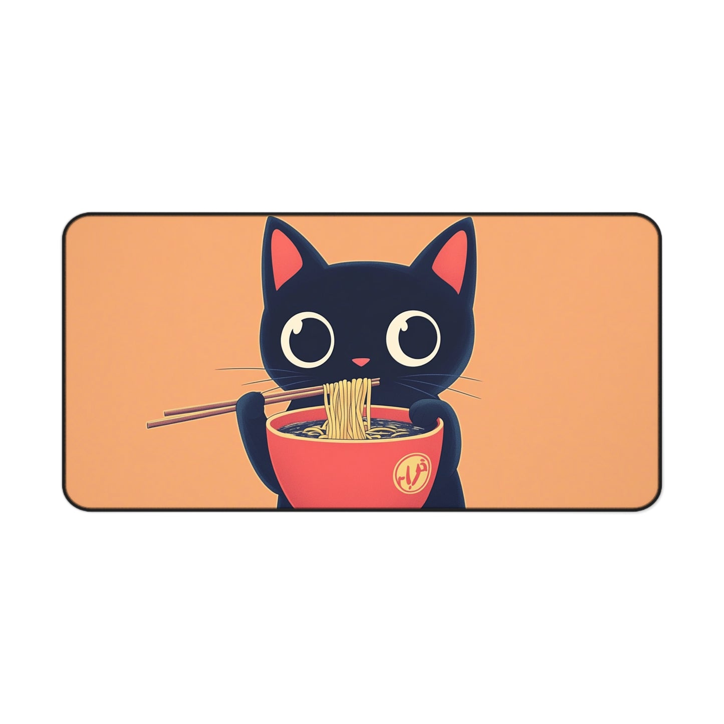 Kawaii Ramen Cat Desk Mat, Mouse Pad, Gaming Playmat