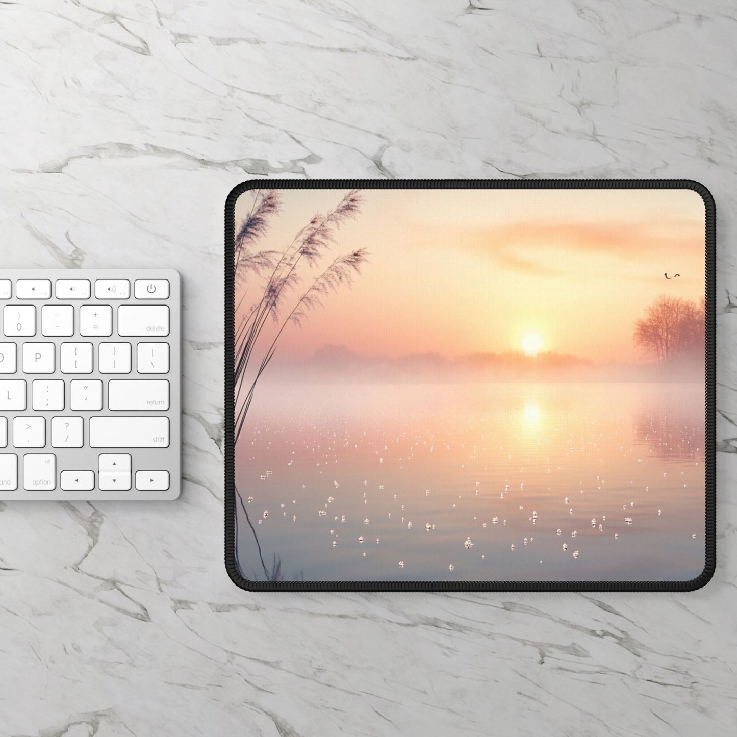 Sunrise on the Lake Desk Mat, Mouse Pad, Gaming Playmat
