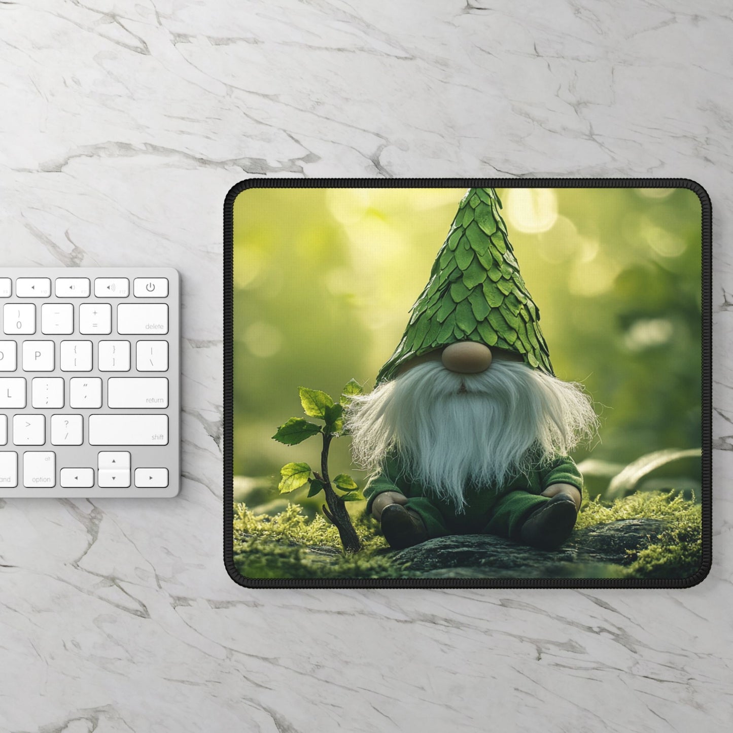 Woodland Gnome Desk Mat, Mouse Pad, Gaming Playmat