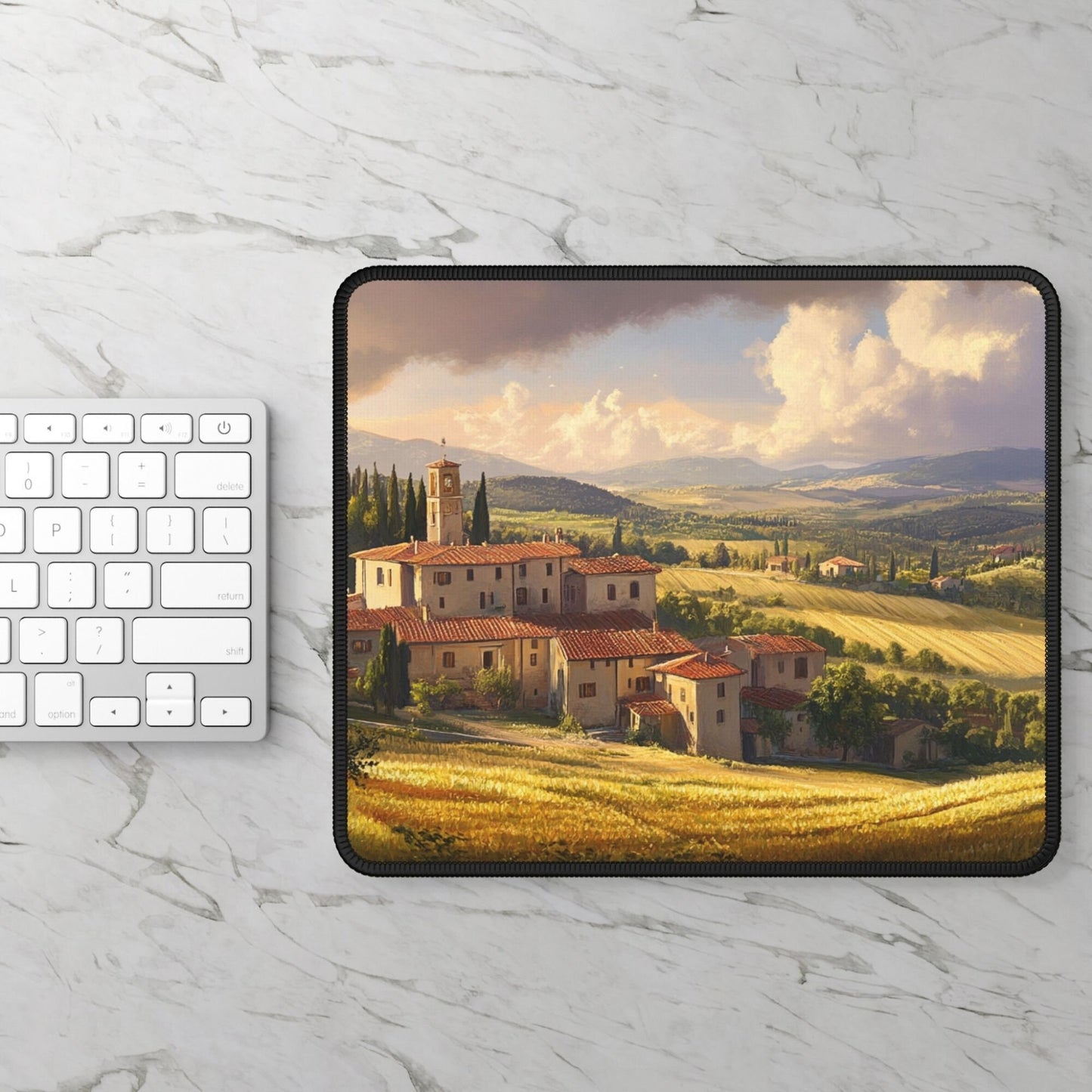 Tuscan Landscape Desk Mat, Mouse Pad, Gaming Playmat
