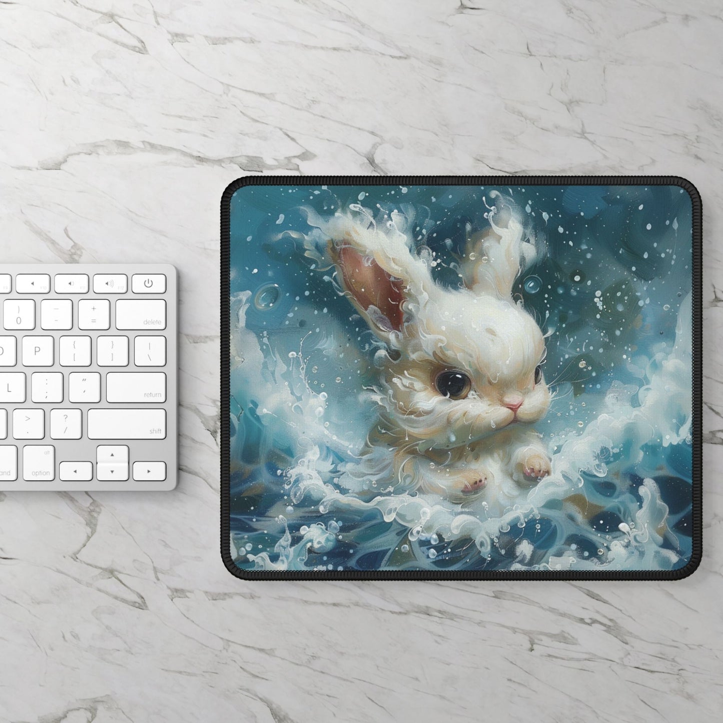 Sea Bunny Desk Mat, Mouse Pad, Gaming Playmat