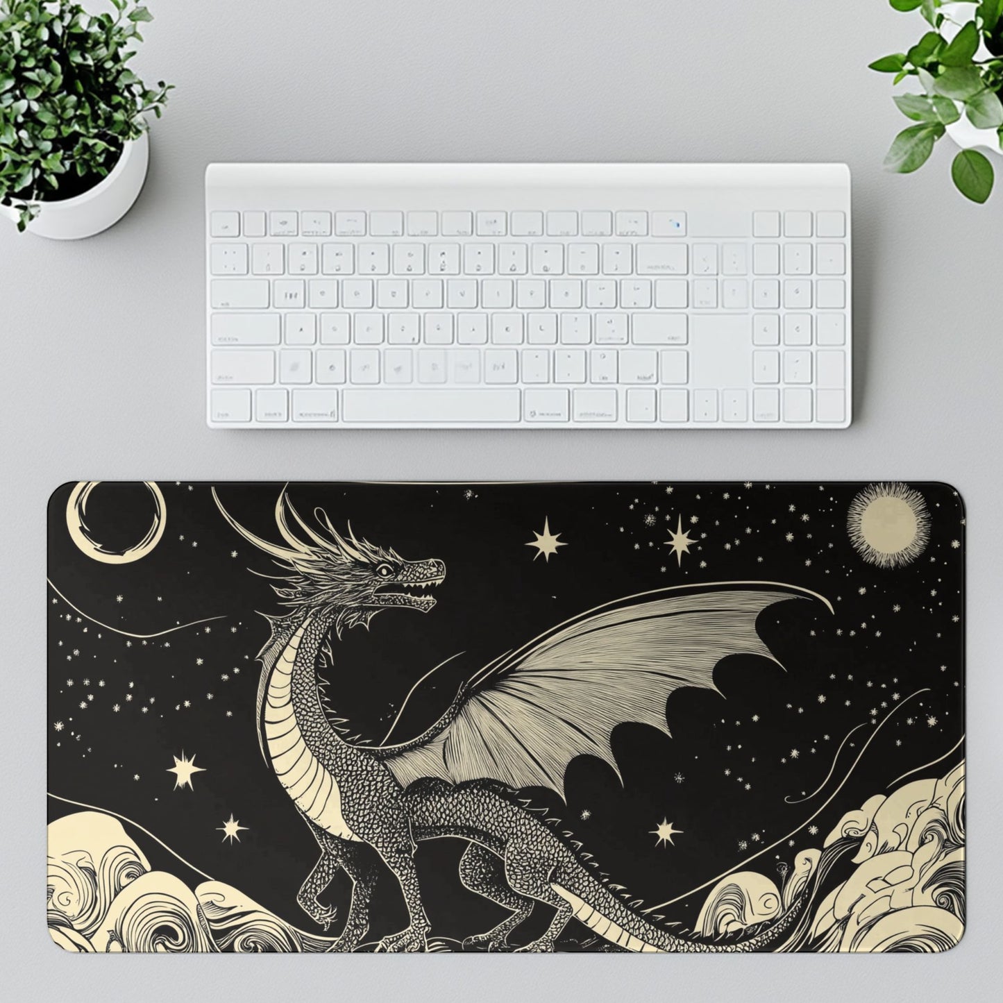 Celestial Dragon Desk Mat, Mouse Pad, Gaming Mat