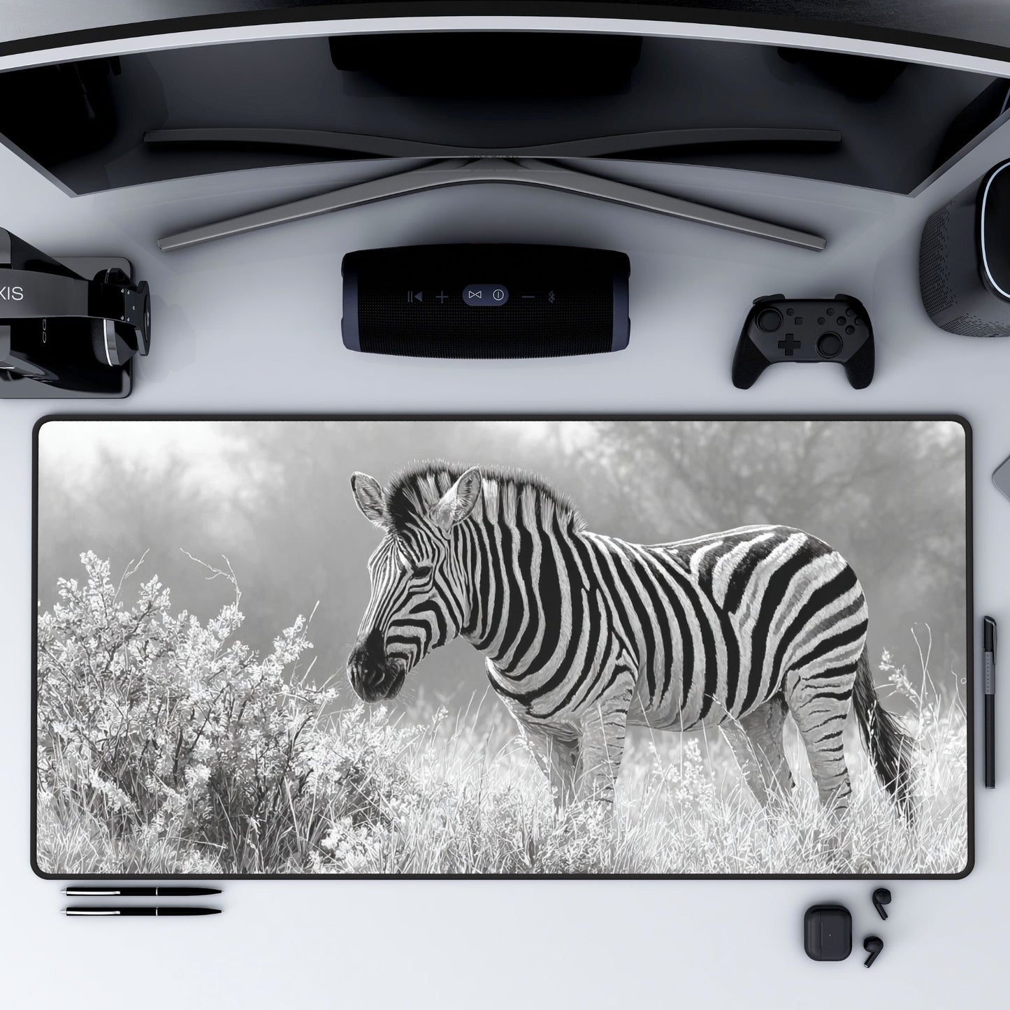 Zebra Desk Mat, Mouse Pad, Gaming Playmat