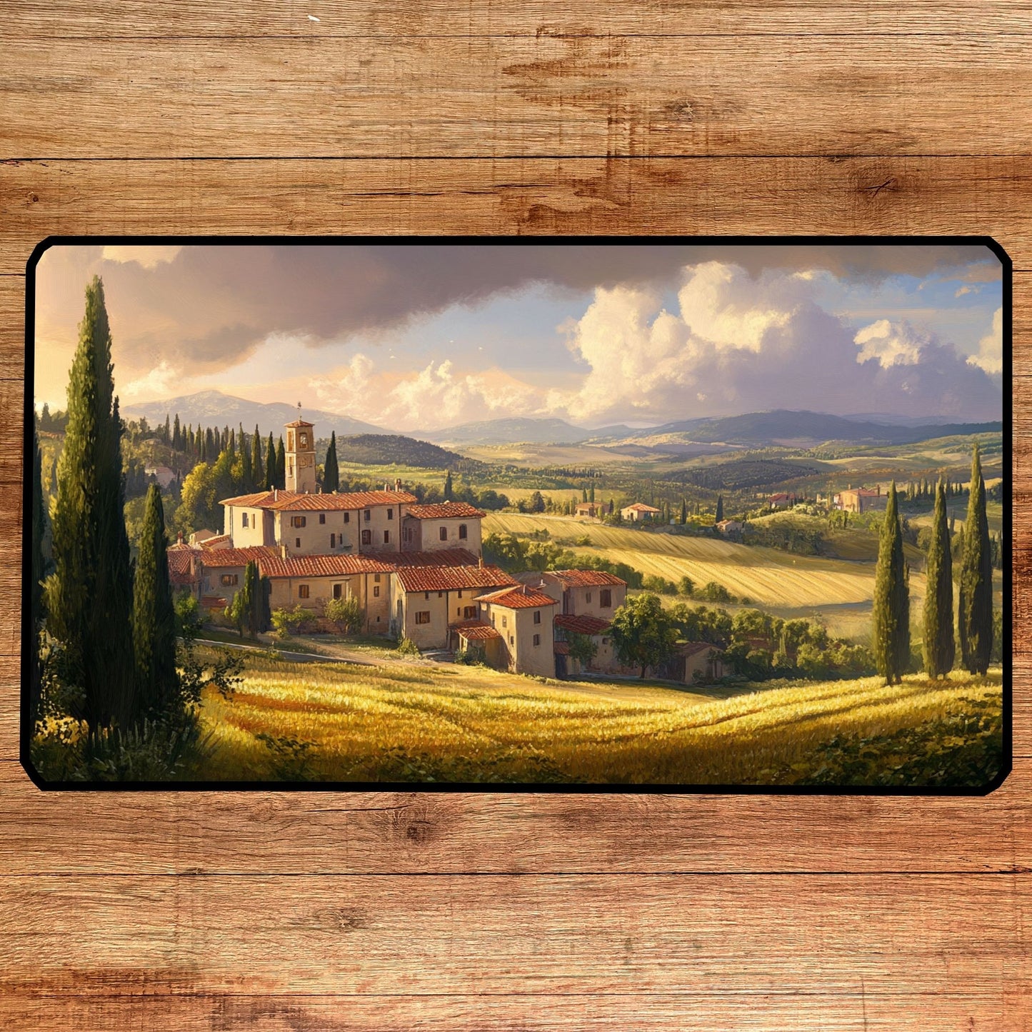 Tuscan Landscape Desk Mat, Mouse Pad, Gaming Playmat