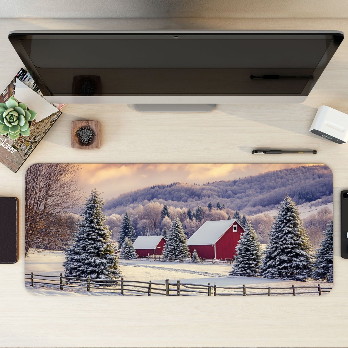 Winter Desk Mat, Mouse Pad, Gaming Playmat
