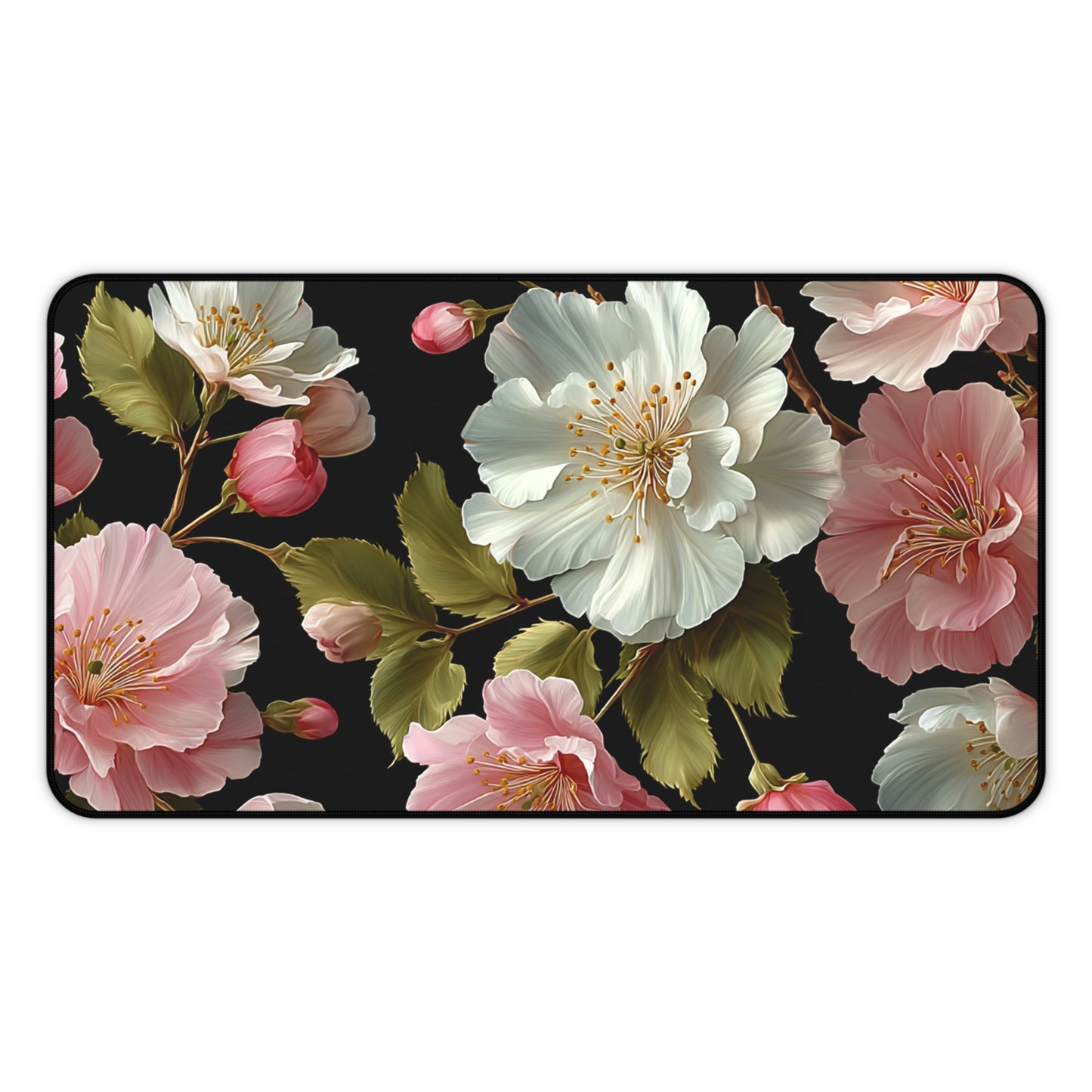 Peony Flowers Desk Mat, Mouse Pad, Gaming Playmat