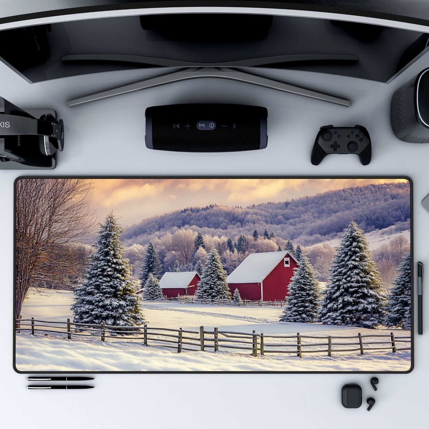 Winter Desk Mat, Mouse Pad, Gaming Playmat