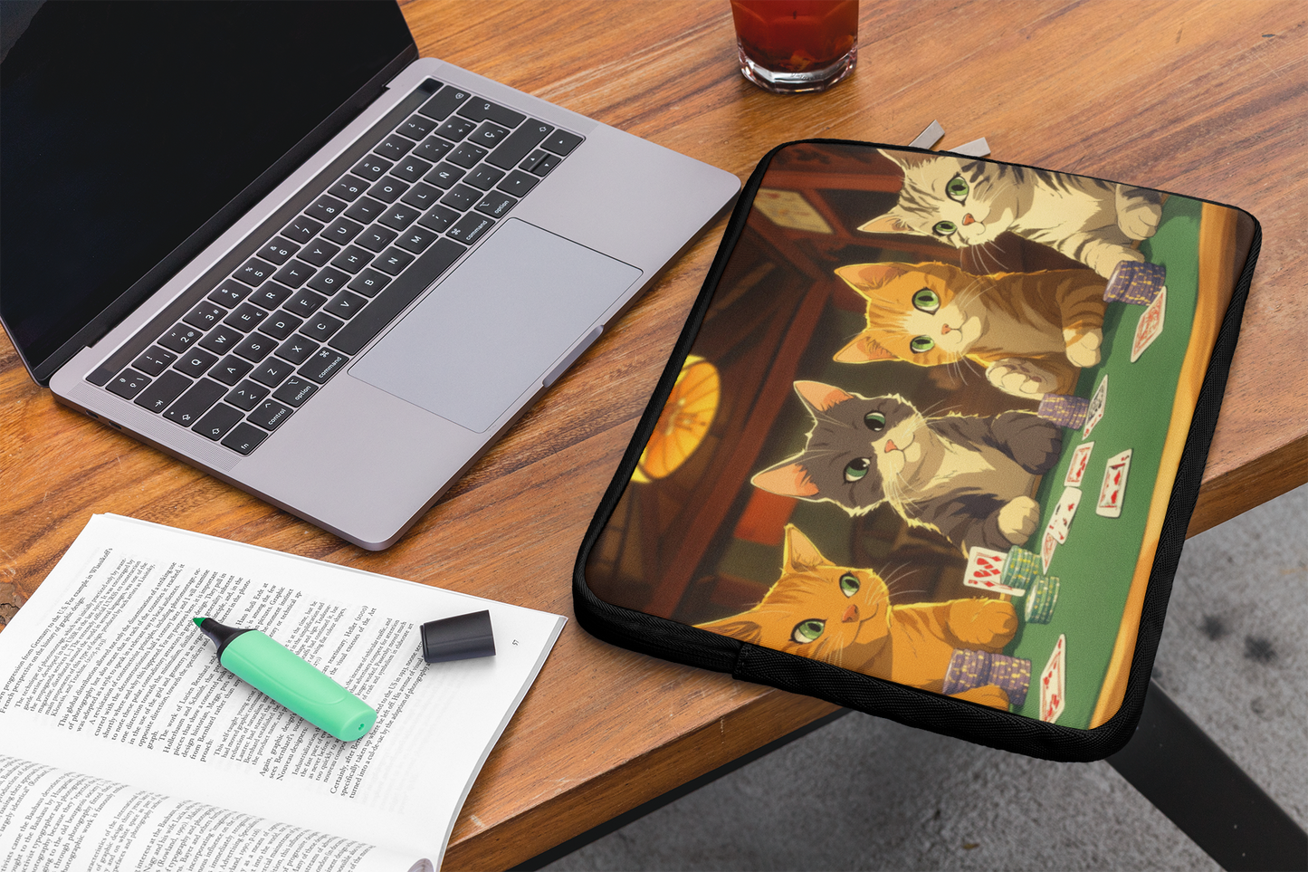 Cats Playing Poker Laptop and Tablet Sleeve / Bag / Case