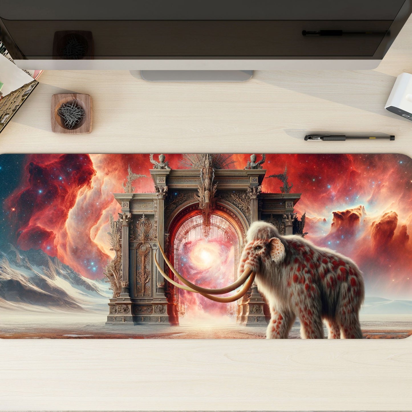 Portal to Nebula Desk Mat, Mouse Pad, Gaming Playmat