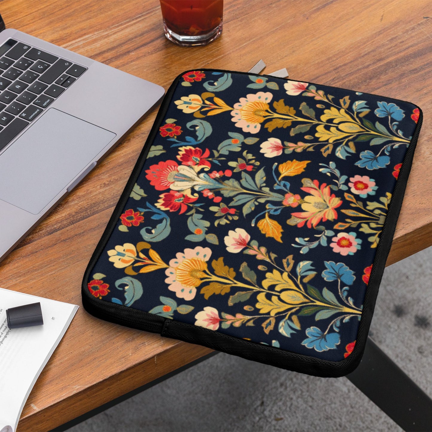 Dark Floral Laptop and Tablet Sleeve/Bag/Case