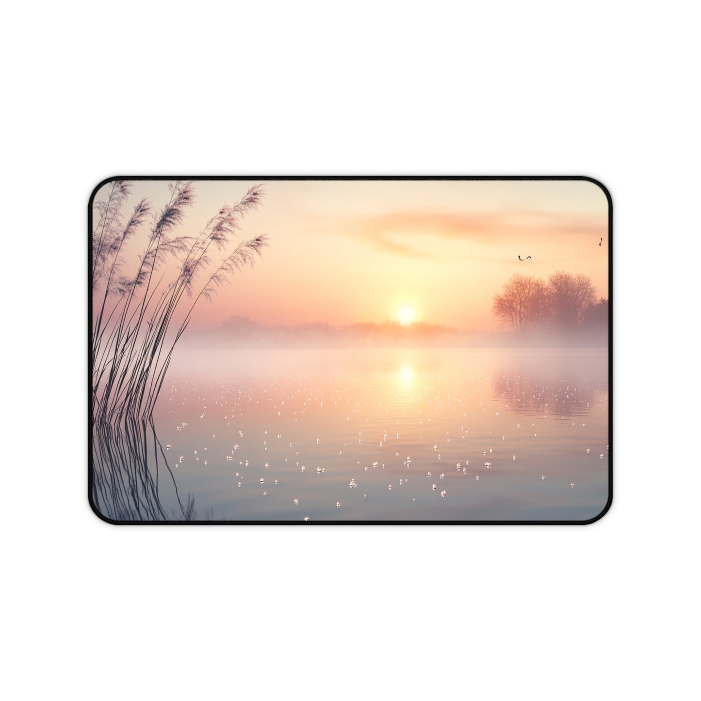 Sunrise on the Lake Desk Mat, Mouse Pad, Gaming Playmat