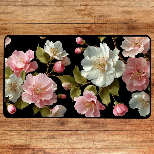 Peony Flowers Desk Mat, Mouse Pad, Gaming Playmat