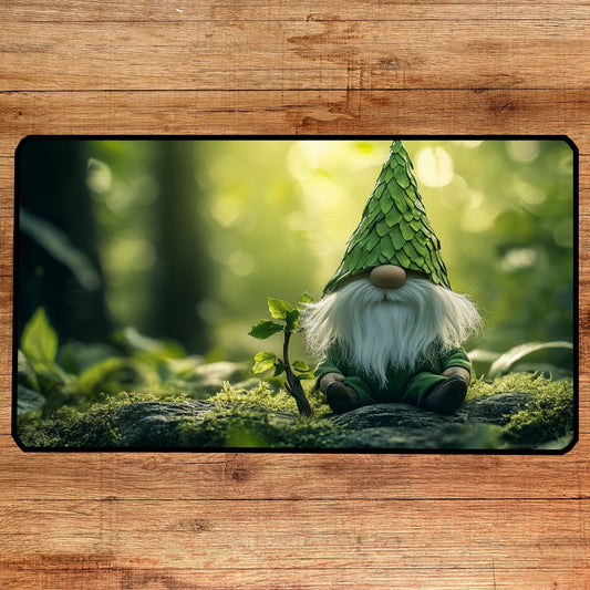 Woodland Gnome Desk Mat, Mouse Pad, Gaming Playmat