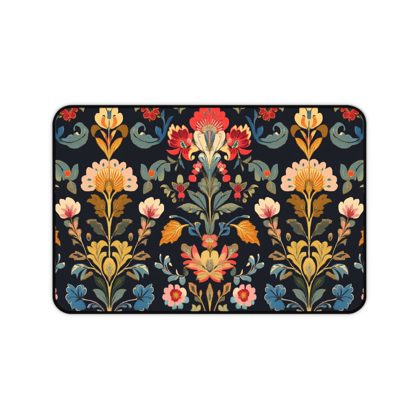 Dark Floral Desk Mat, Mouse Pad, Gaming Mat