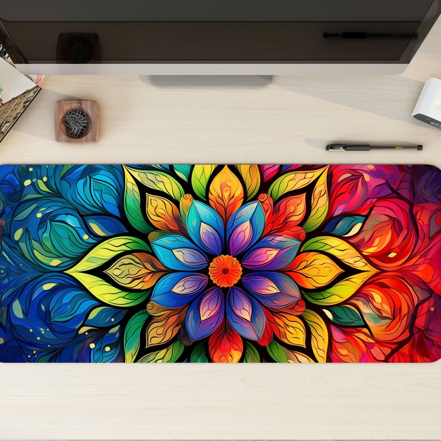 Mandala Desk Mat, Mouse Pad, Gaming Playmat
