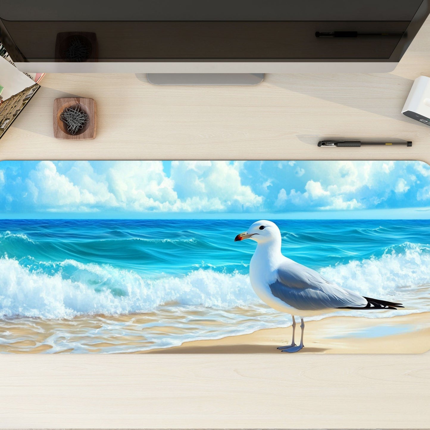 Sea Gull Desk Mat, Mouse Pad, Gaming Mat