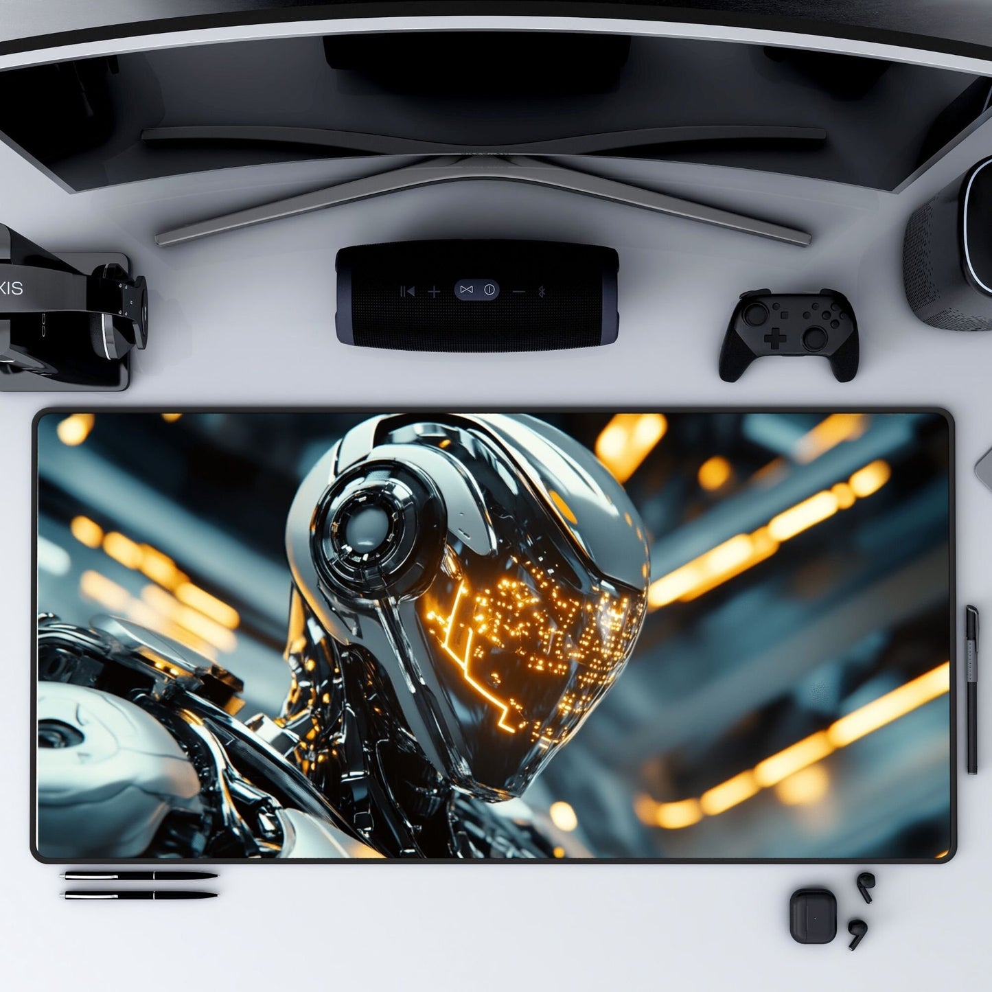 Android Sci Fi Desk Mat, Mouse Pad, Gaming Mat