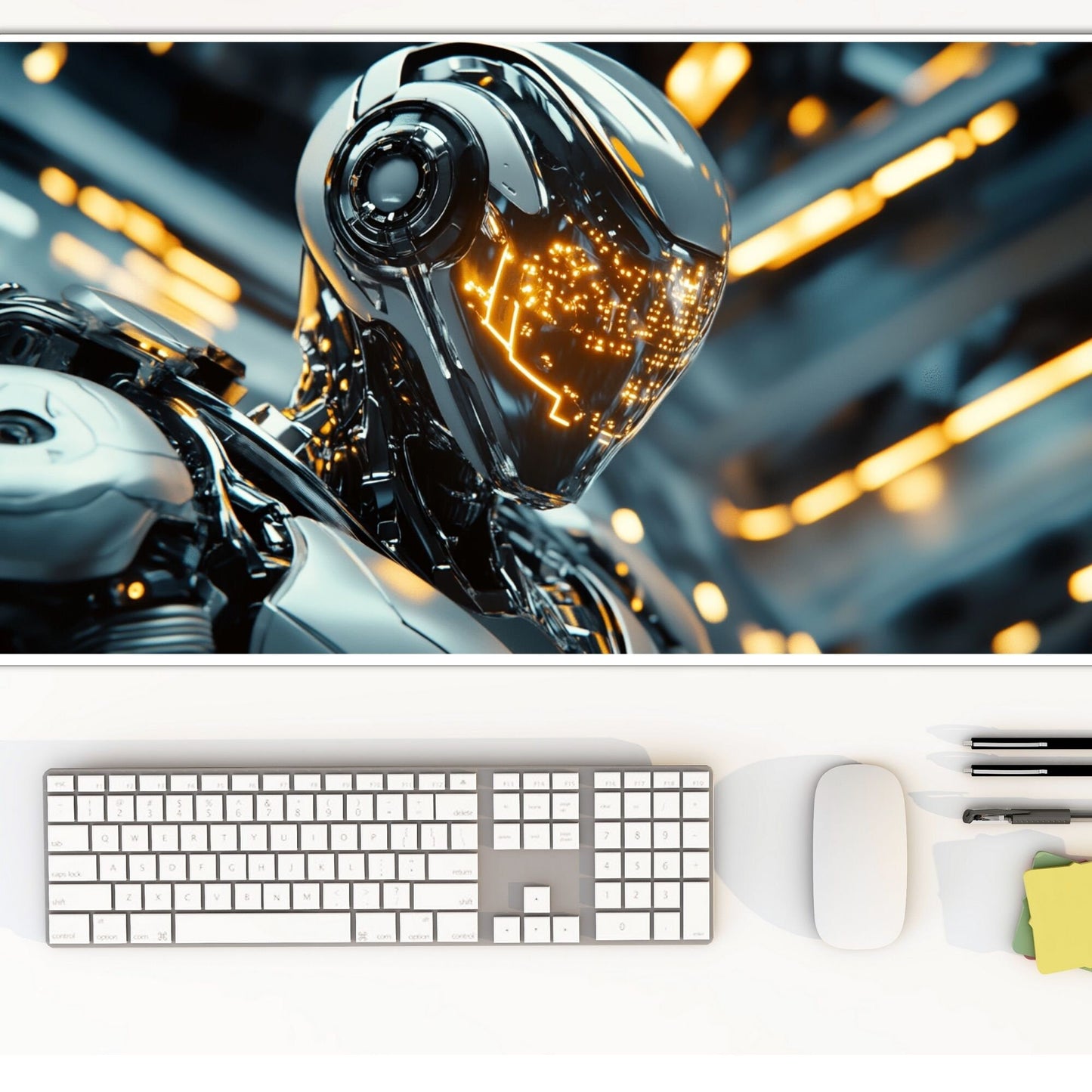 Android Sci Fi Desk Mat, Mouse Pad, Gaming Mat