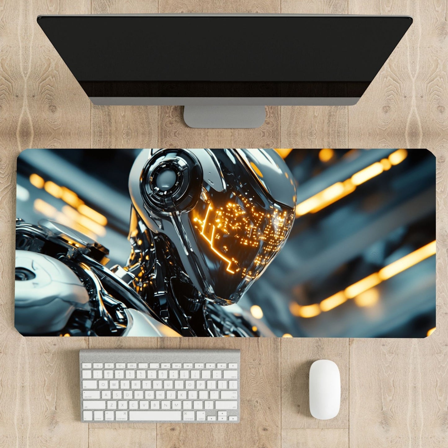 Android Sci Fi Desk Mat, Mouse Pad, Gaming Mat