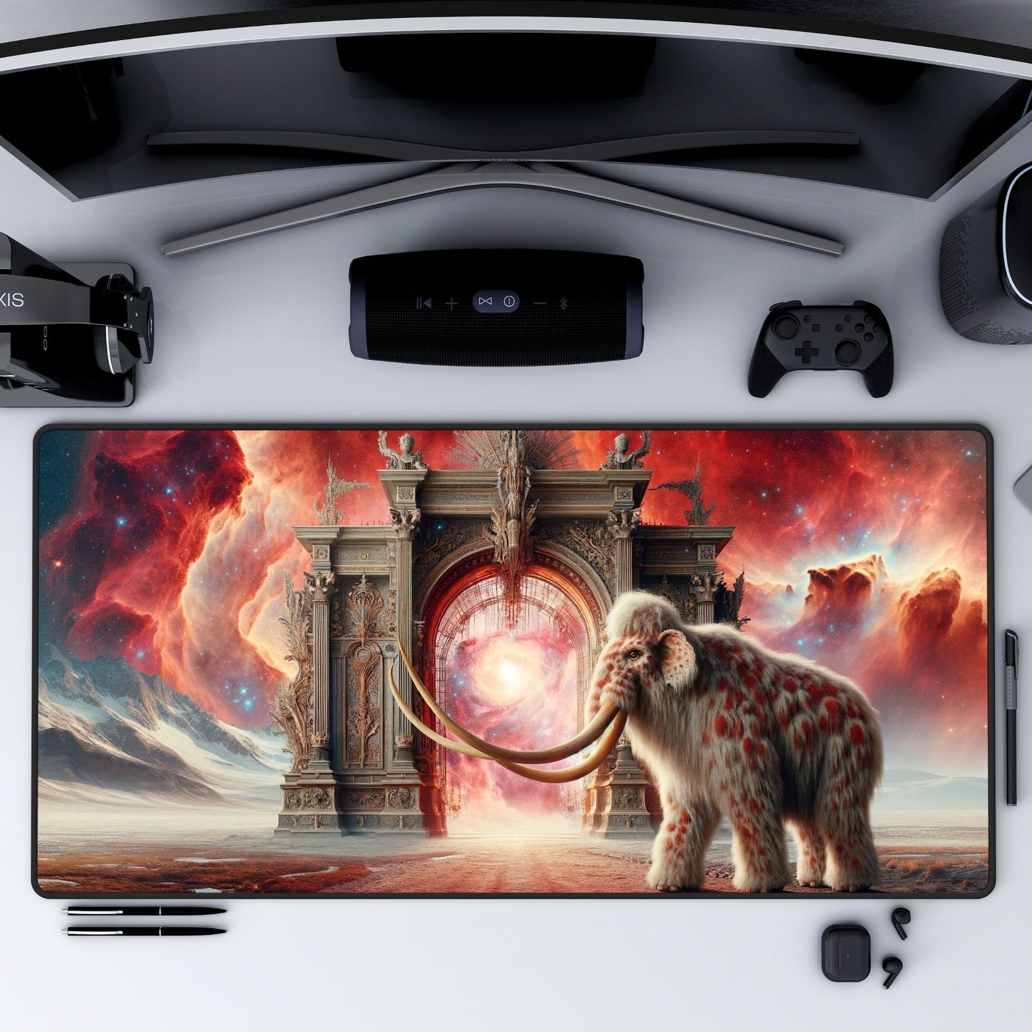 Portal to Nebula Desk Mat, Mouse Pad, Gaming Playmat