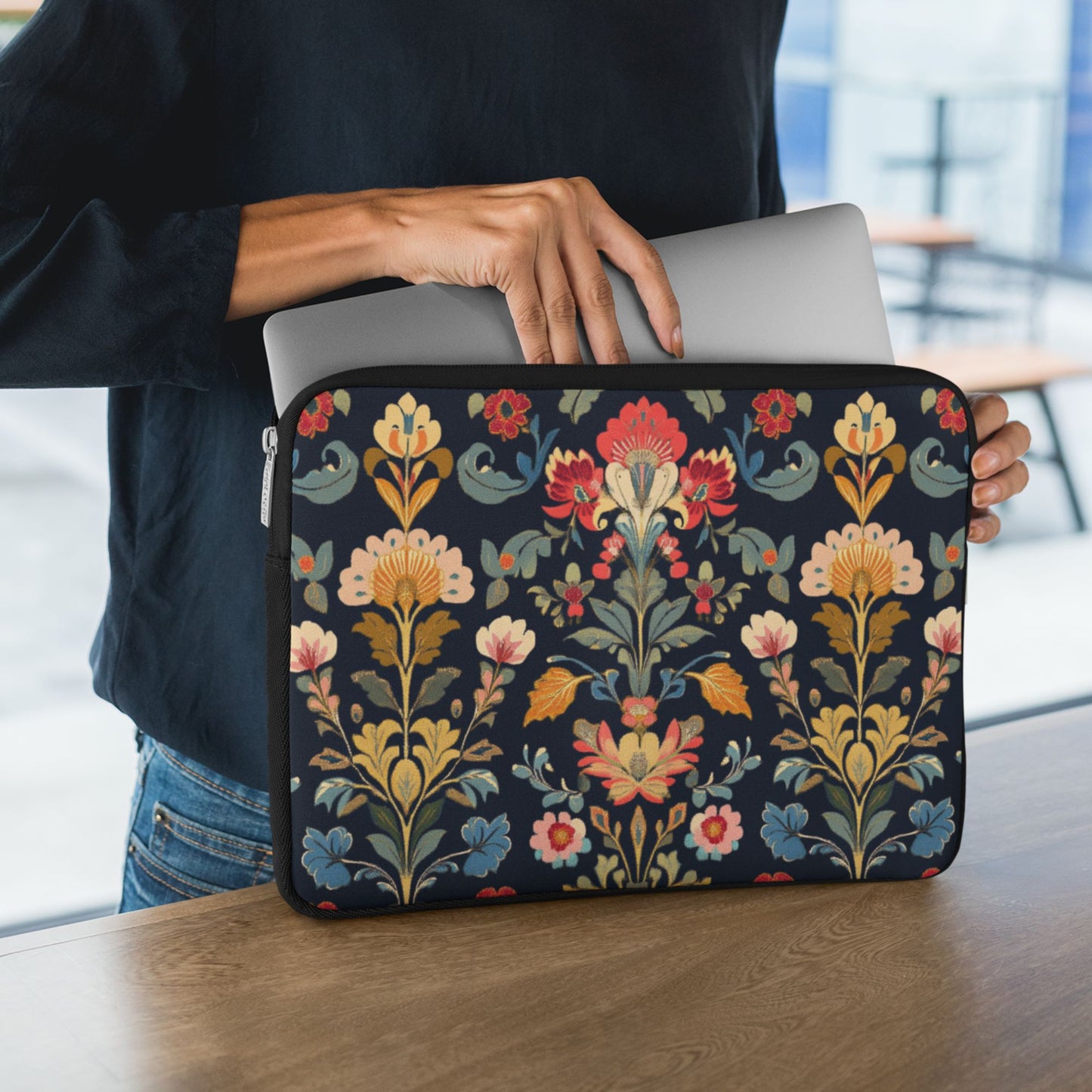 Dark Floral Laptop and Tablet Sleeve/Bag/Case