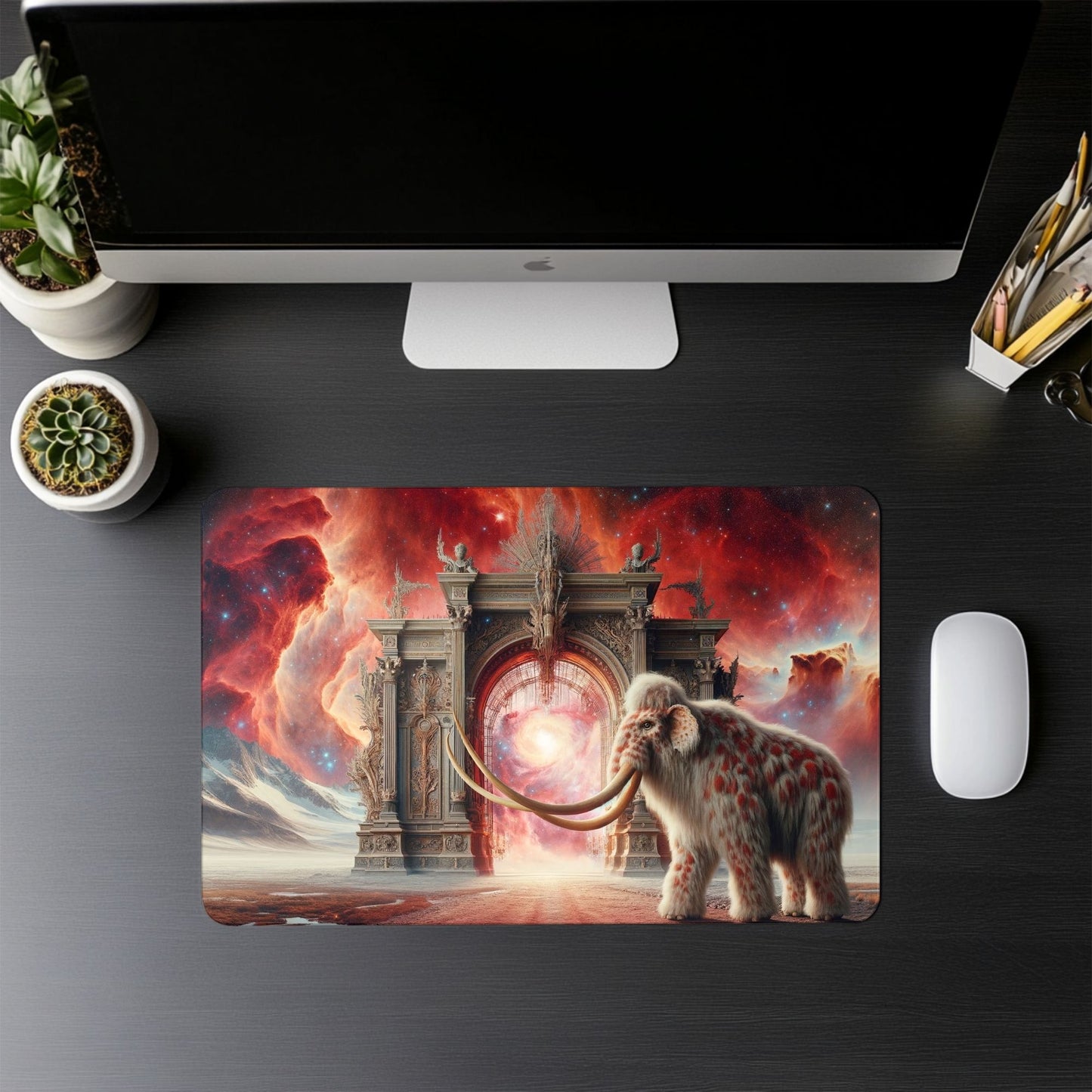 Portal to Nebula Desk Mat, Mouse Pad, Gaming Playmat