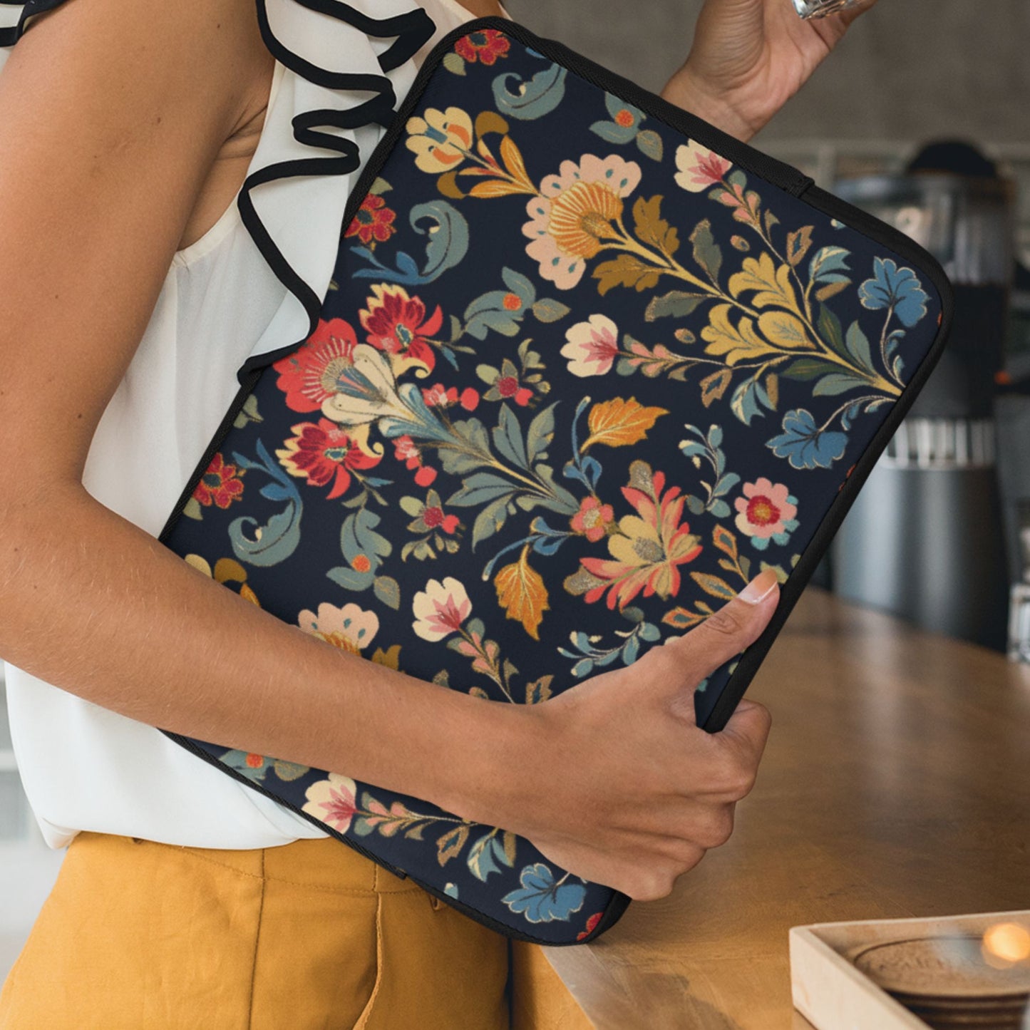 Dark Floral Laptop and Tablet Sleeve/Bag/Case