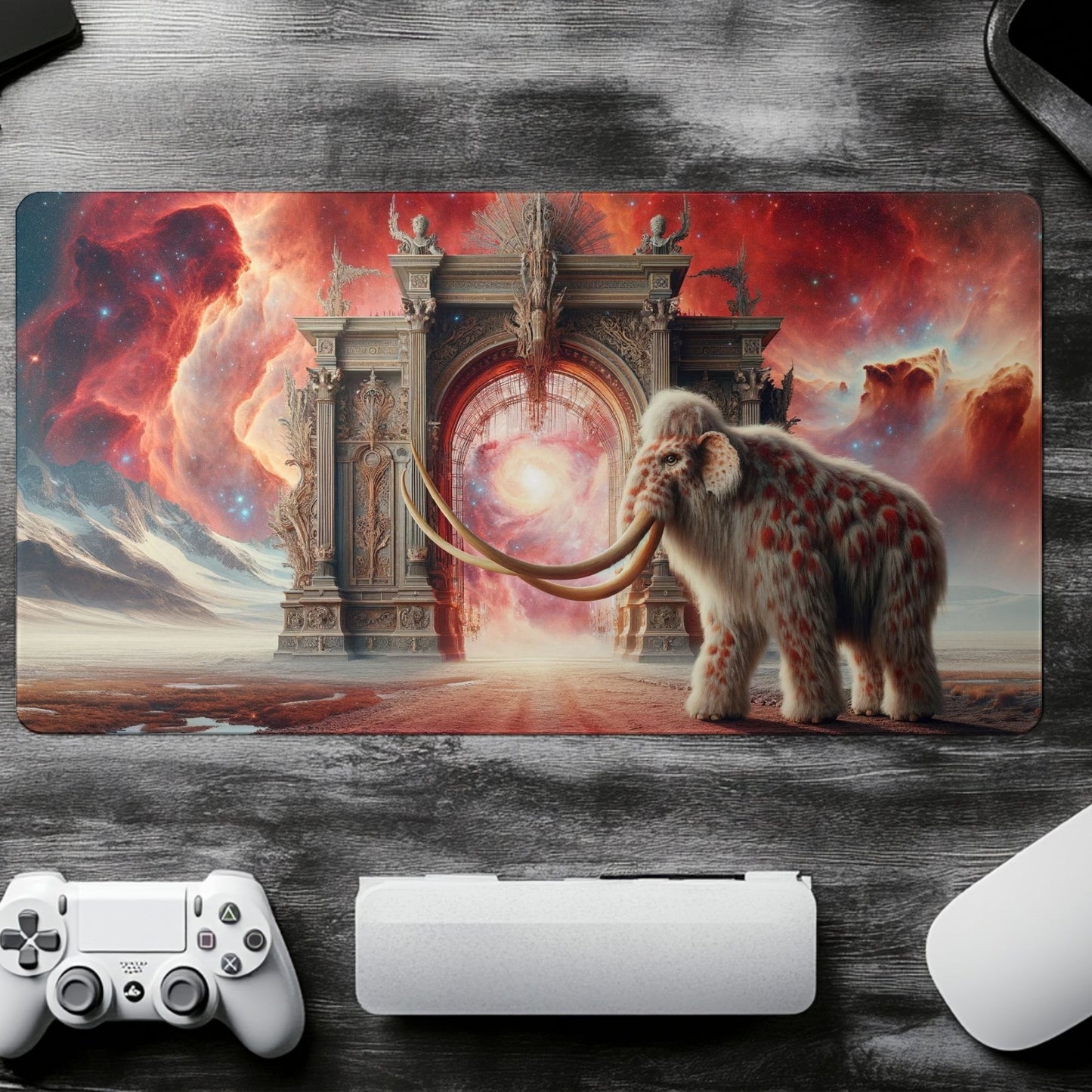 Portal to Nebula Desk Mat, Mouse Pad, Gaming Playmat