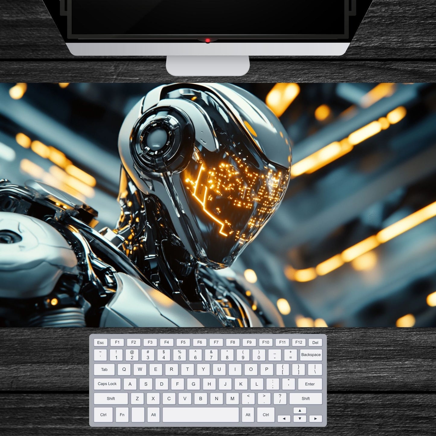 Android Sci Fi Desk Mat, Mouse Pad, Gaming Mat