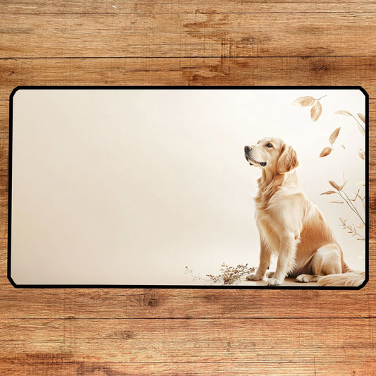 Golden Retriever Desk Mat, Mouse Pad, Gaming Mat