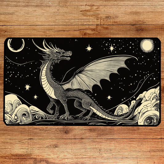 Celestial Dragon Desk Mat, Mouse Pad, Gaming Mat