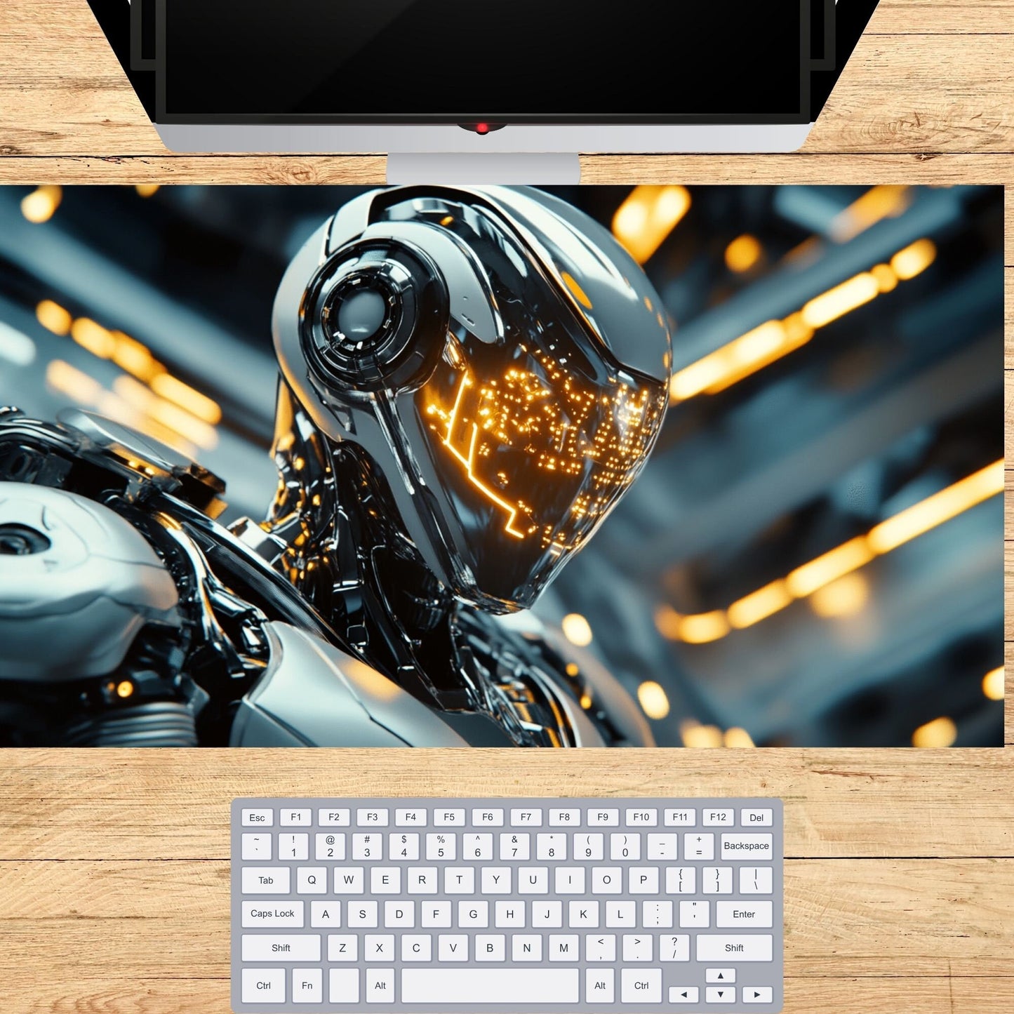 Android Sci Fi Desk Mat, Mouse Pad, Gaming Mat