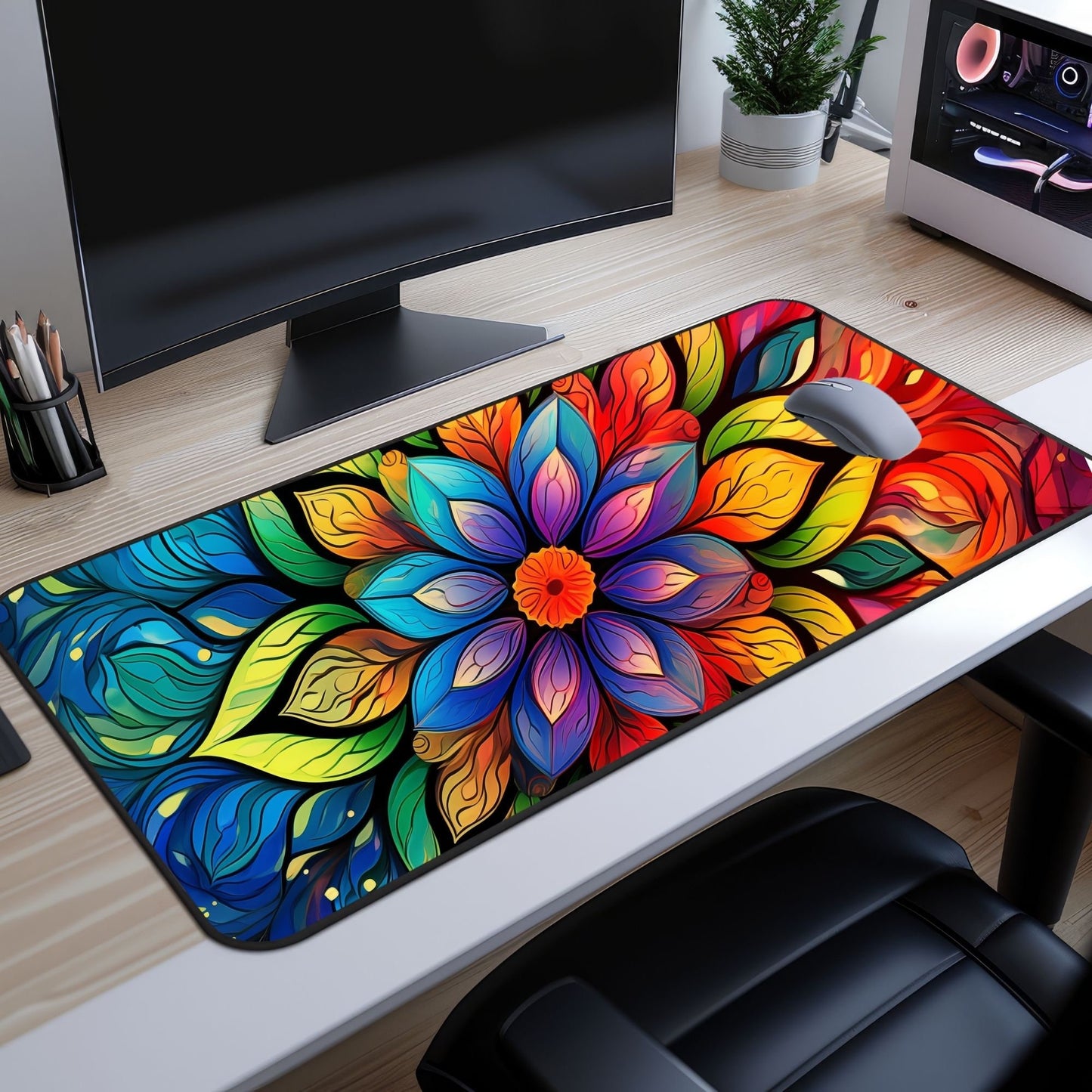 Mandala Desk Mat, Mouse Pad, Gaming Playmat