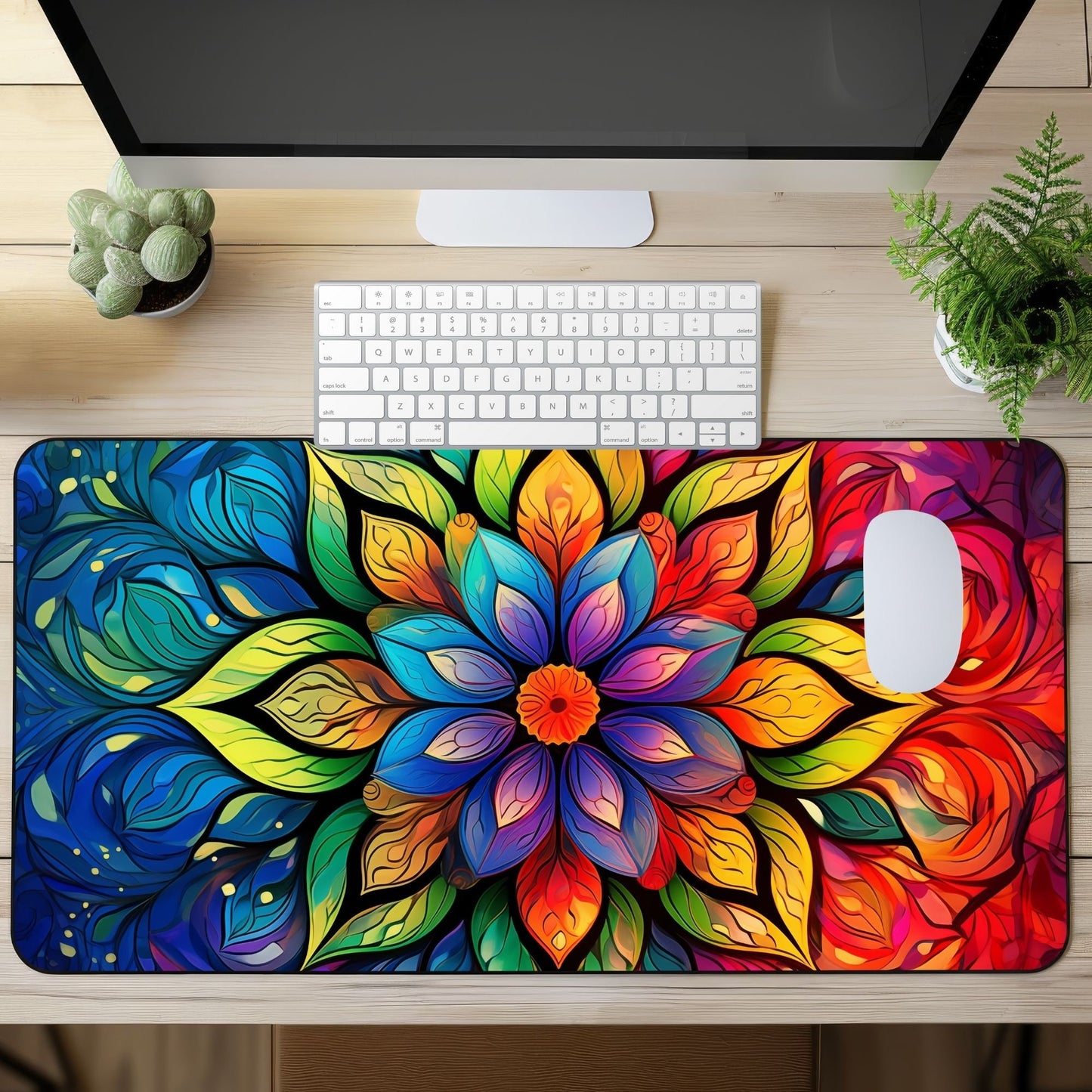 Mandala Desk Mat, Mouse Pad, Gaming Playmat