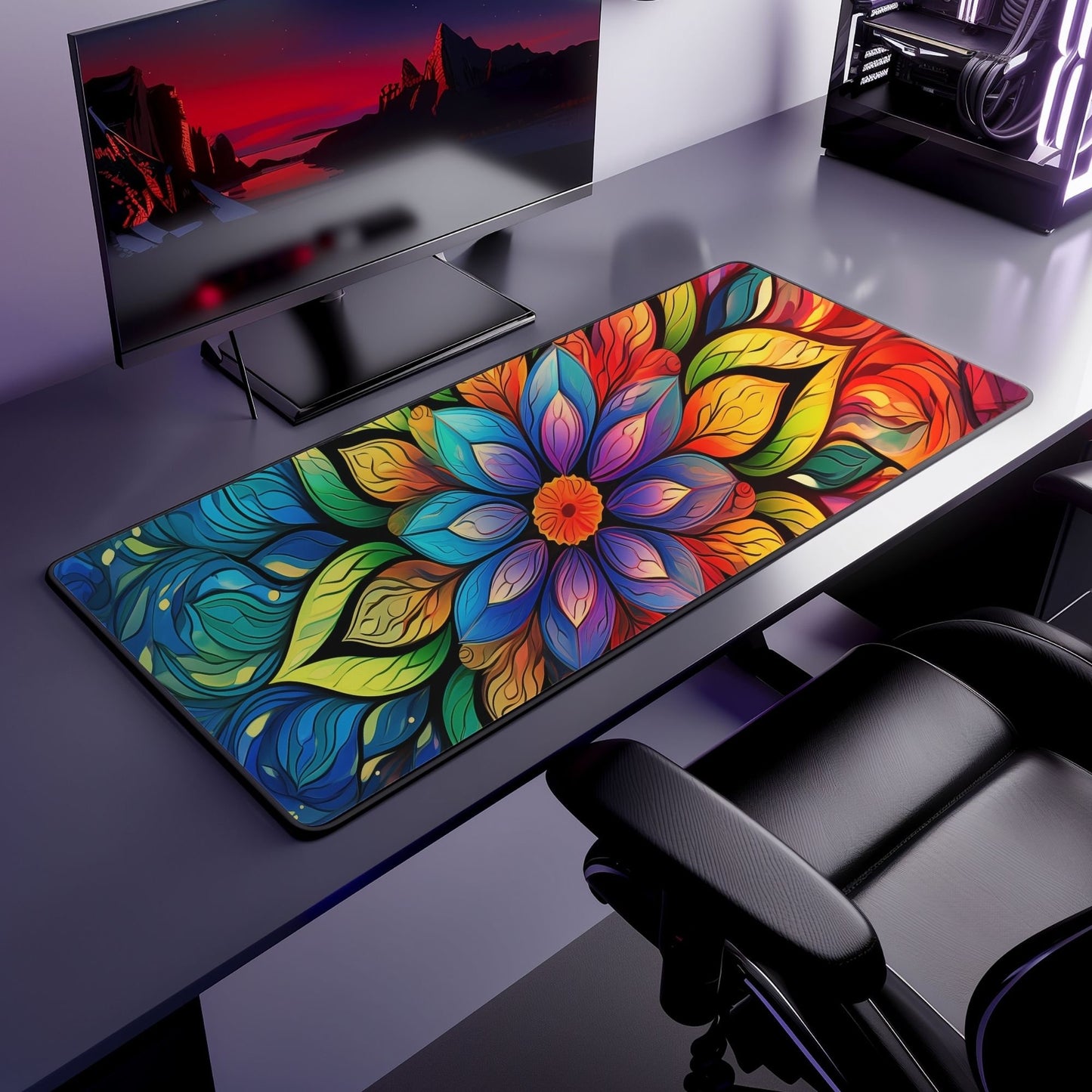 Mandala Desk Mat, Mouse Pad, Gaming Playmat