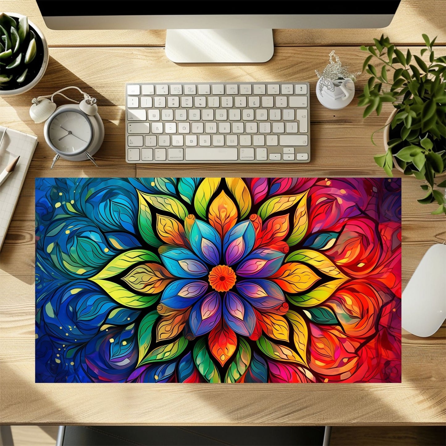 Mandala Desk Mat, Mouse Pad, Gaming Playmat